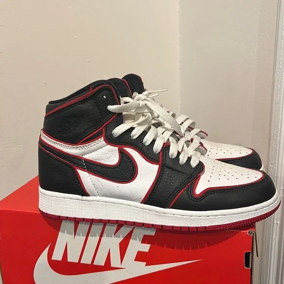 Red Black and White Air Jordan 1s - Picture 1 of 4